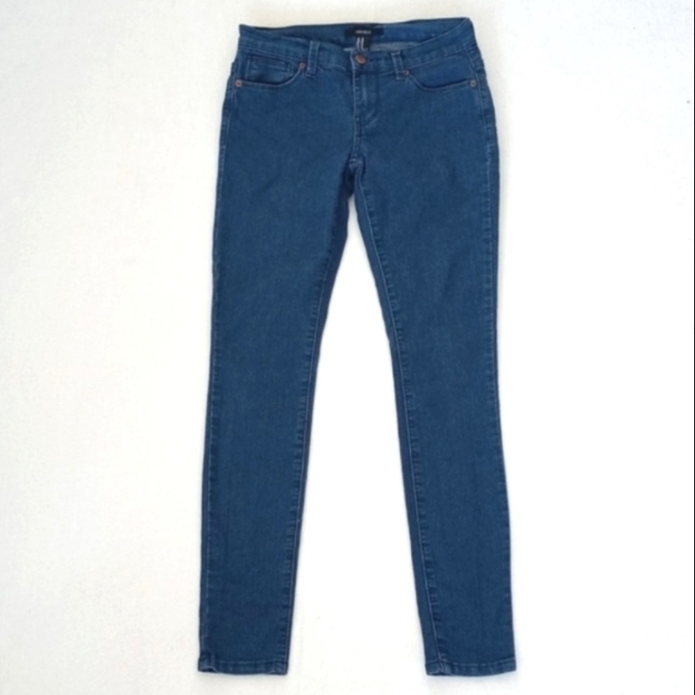 Forever 21 Low Rise Skinny Straight Leg Skinny Jeans Size 24 Indigo Blue - Picture 10 of 11